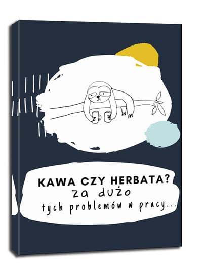 kawa czy herbata - obraz na płótnie 50x70 cm Galeria Plakatu