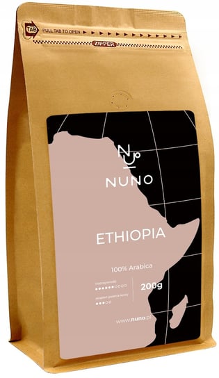 Kawa Etiopia Ziarnista Nuno Świeżo Palona 72H 200G Nuno
