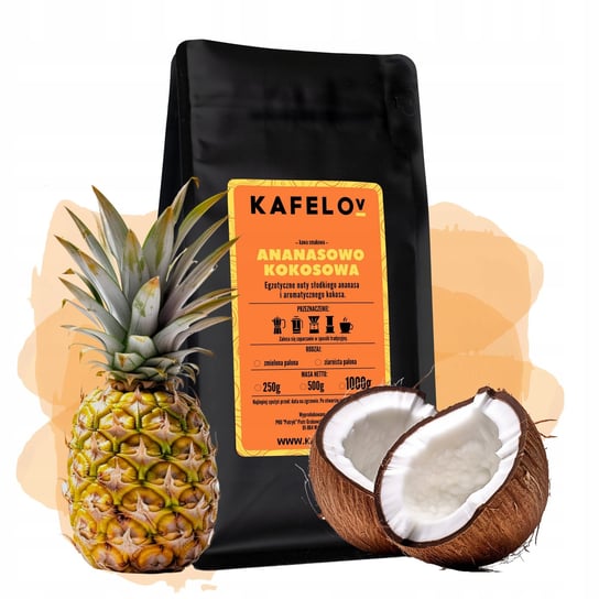 Kawa Kafelov ANANASOWO-KOKOSOWA 500g mielona Kafelov