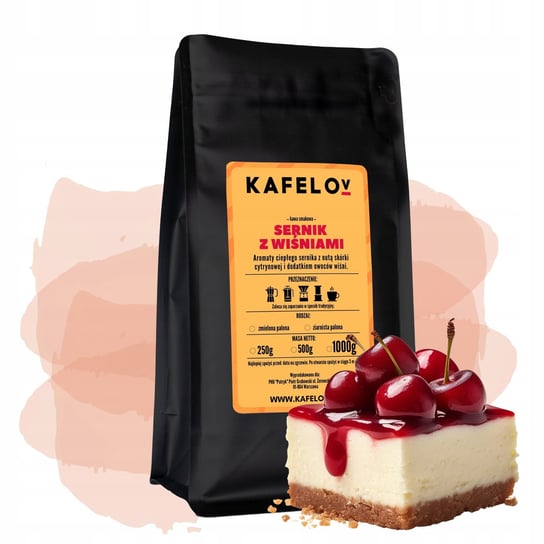 Kawa Kafelov smak SERNIK Z WIŚNIAMI 500g mielona Kafelov