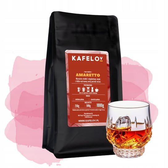 Kawa Kafelov smakowa AMARETTO 1000g mielona Kafelov