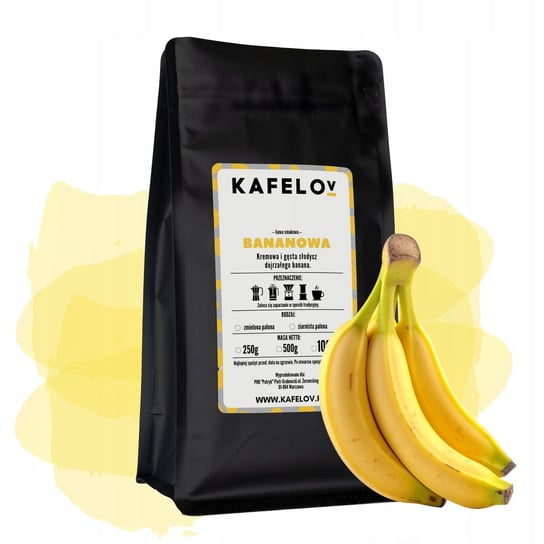 Kawa Kafelov smakowa BANANOWA 1000g mielona Kafelov