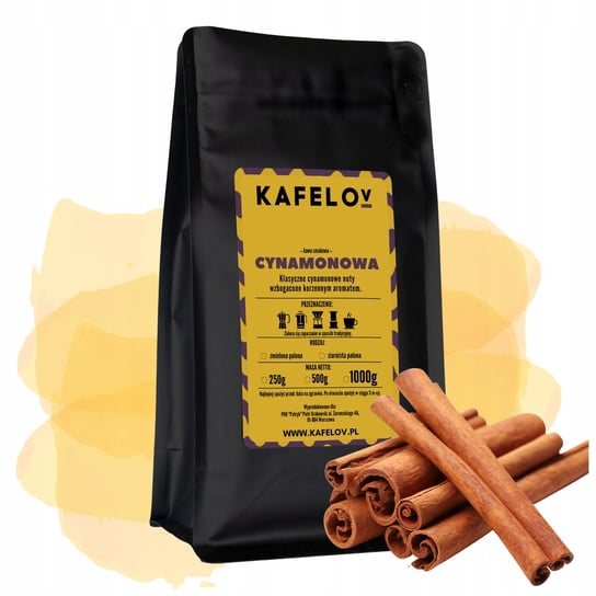 Kawa Kafelov smakowa CYNAMONOWA 1000g mielona Kafelov