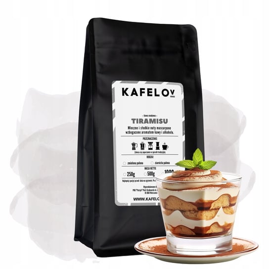 Kawa Kafelov smakowa TIRAMISU 1000G mielona Kafelov