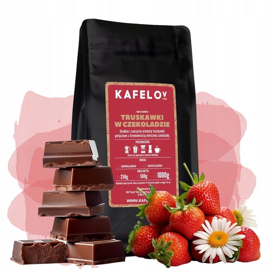 Kawa Kafelov TRUSKAWKI W CZEKOLADZIE 500g mielona Kafelov