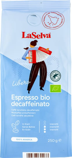 Kawa Libero Espresso ziarna 250g bezkofeinowa BIO Inna marka