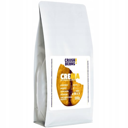Kawa mielona 1kg CREMA Crush Beans świeżo palona Kafelov