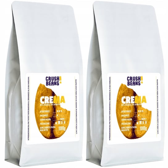 Kawa mielona 2kg CREMA Crush Beans ZESTAW Kafelov