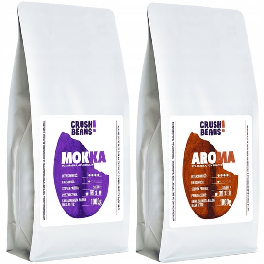 Kawa mielona 2kg MOKKA+AROMA Crush Beans MIX Kafelov