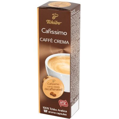 Kawa mielona bezkofeinowa w kapsułkach TCHIBO Cafissimo Caffe Crema Decaffeinated, 10x7 g Tchibo