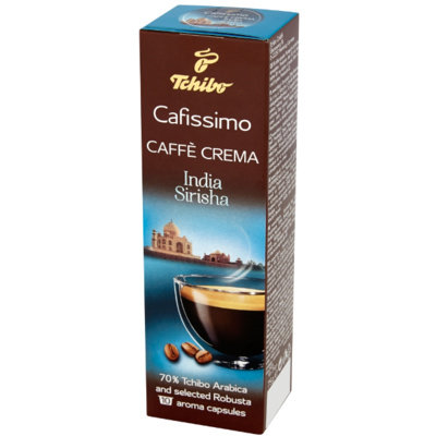 Kawa mielona w kapsułkach TCHIBO Cafissimo Caffe Crema India Sirisha, , 10x7,8 g Tchibo