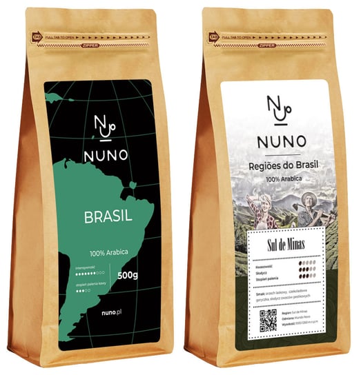 Kawa Nuno Brasil+Sul De Minas Świeża Arabic 2X500G Nuno