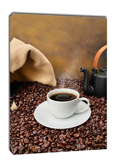 Kawa. Old fashioned coffee brewing - obraz na płótnie 30x40 cm Galeria Plakatu