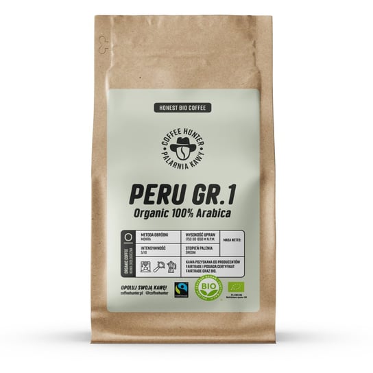 Kawa Organiczna Peru Gr.1 Kawa Ziarnista - 1000 G COFFEE HUNTER
