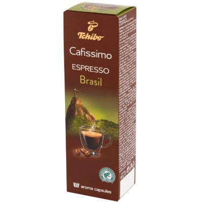 Kawa palona mielona w kapsułkach TCHIBO Cafissimo Espresso Brasil, 10x8 g Tchibo
