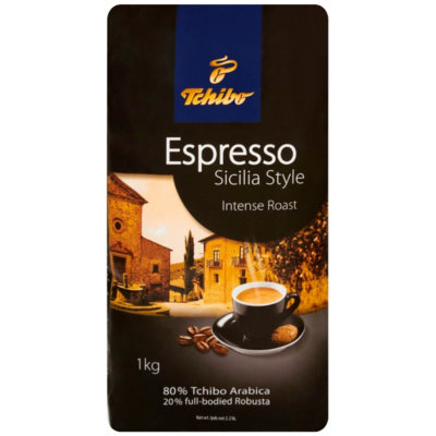 Kawa palona ziarnista TCHIBO Espresso Sicilia Style Intense Roast, 1 kg Tchibo