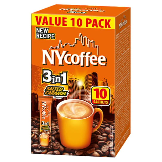 Kawa Rozpuszczalna Instant Napój Kawowy 3in1 3w1 Słony Karmel NYcoffe 10szt NYCoffee
