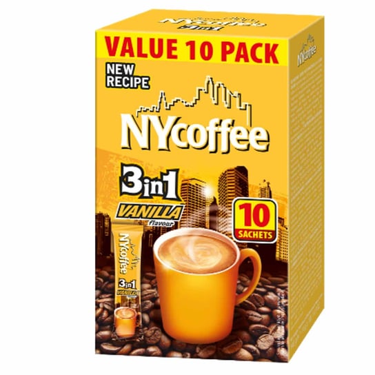 Kawa Rozpuszczalna Instant Napój Kawowy 3in1 3w1 Wanilia NYcoffe 10szt NYCoffee
