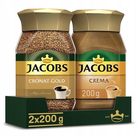 Kawa rozpuszczalna Jacobs Cronat Gold, Crema zestaw 2x 200g Jacobs
