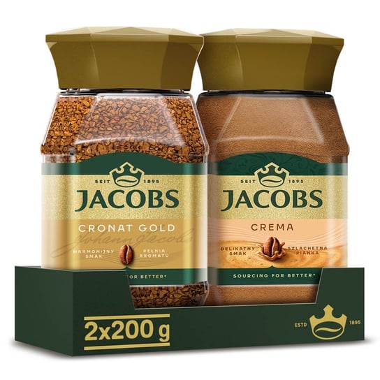 Kawa rozpuszczalna Jacobs Cronat Gold, Crema zestaw 2x 200g Jacobs