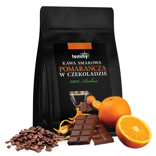 Kawa smakowa Czekolada- Pomarańcza ziarnista 250g Tommy Cafe