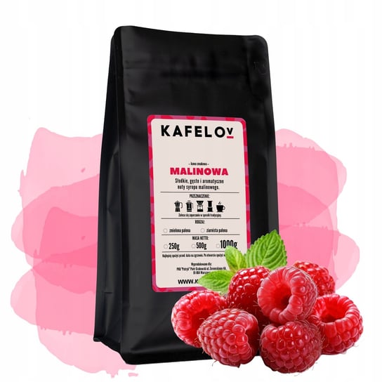 Kawa smakowa mielona 1 kg Malinowa arabika Kafelov