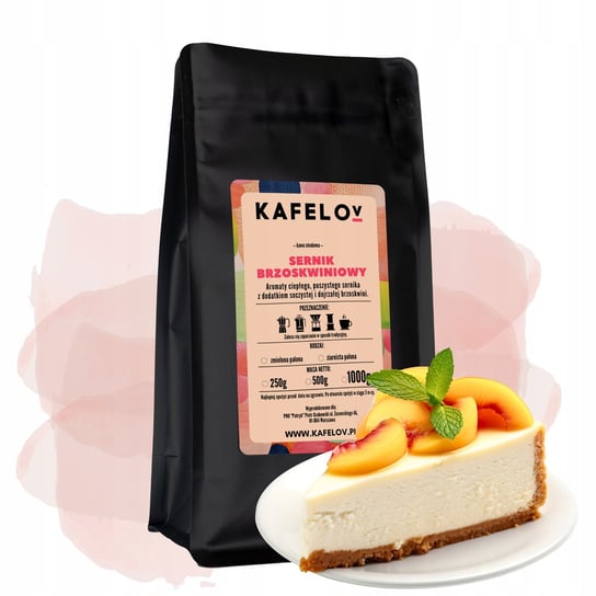 Kawa smakowa mielona 500 g Sernik z Brzoskwiniami arabika świeżo palona Kafelov