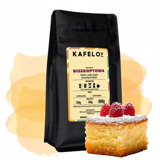 Kawa smakowa mielona Biszkoptowa 500 g świeżo palona arabika Kafelov