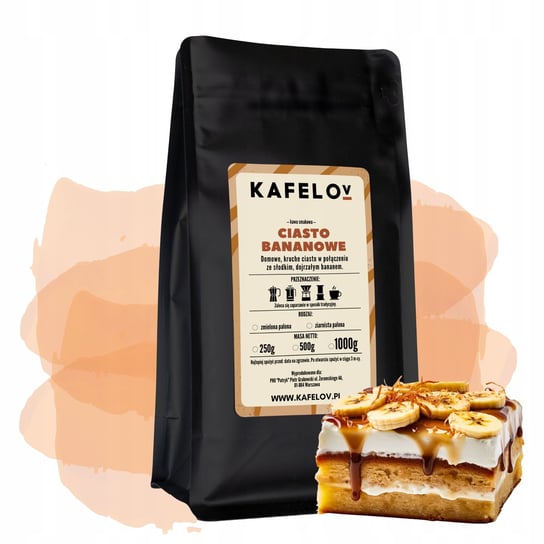 Kawa smakowa mielona CIASTO BANANOWE arabika świeżo palona 500 g Kafelov