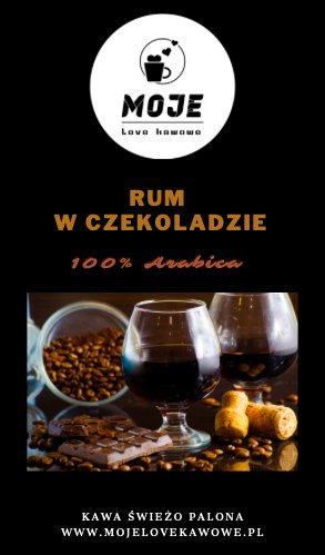 Kawa smakowa Rum w czekoladzie 1000g ziarnista Moje Love Kawowe