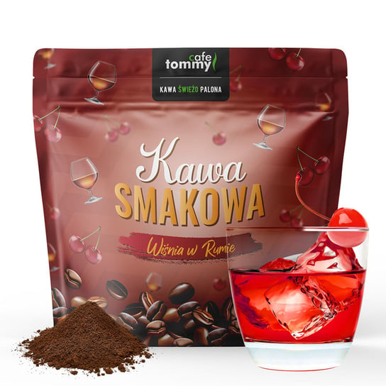 Kawa smakowa Wiśnia w Rumie ziarnista 250g Tommy Cafe
