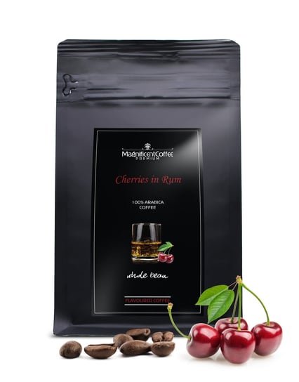 Kawa smakowa ziarnista Wiśnie w Rumie 1kg Magnificent Coffee