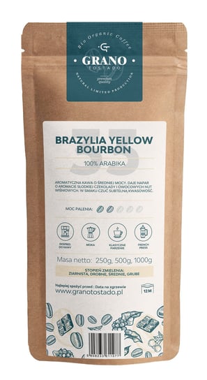 Kawa średnio mielona Granotostado BRAZYLIA YELLOW BURBON 500g grano