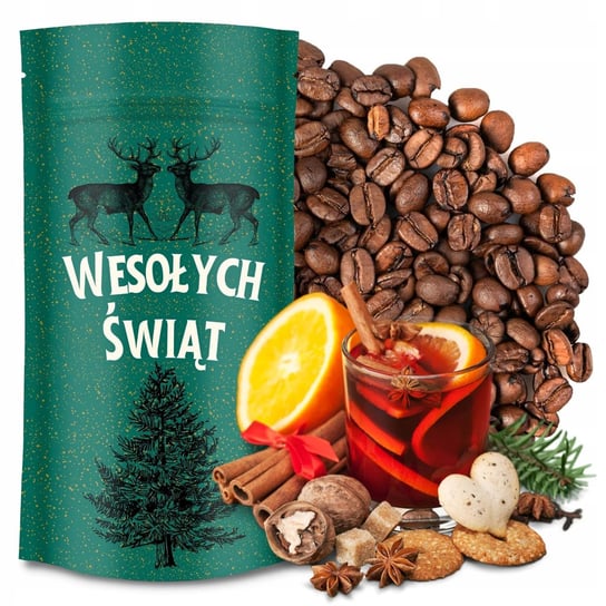 Kawa świąteczna ziarnista smakowa GRZANIEC korzenna 100 g na prezent Green Touch