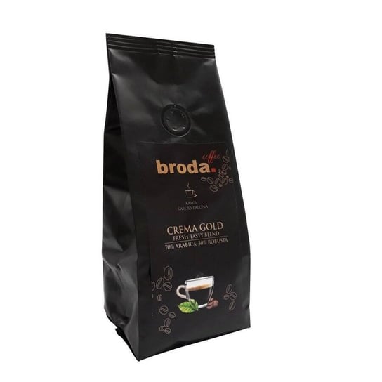 Kawa świeżo palona • CREMA GOLD Fresh Tasty Blend 70% Arabica / 30% Robusta • 500g BRODA COFFEE
