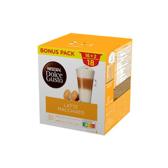 Kawa w kapsułkach NESCAFÉ® Dolce Gusto® Latte Macchiato, 9+9 szt. Inna marka