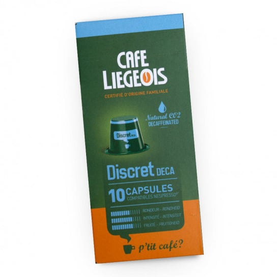 Kawa w kapsułkach NESPRESSO Café Liégeois „Discret Deca”, 10 szt. Cafe Liegeois
