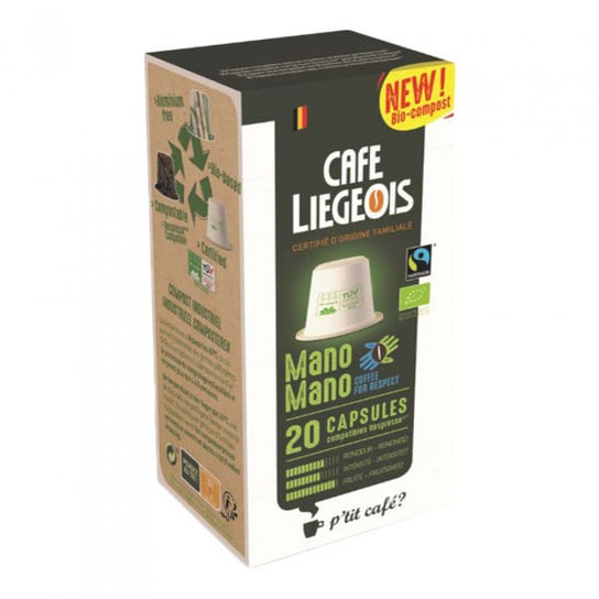 Kawa w kapsułkach NESPRESSO Café Liégeois „Mano Mano“, 20 szt. Cafe Liegeois
