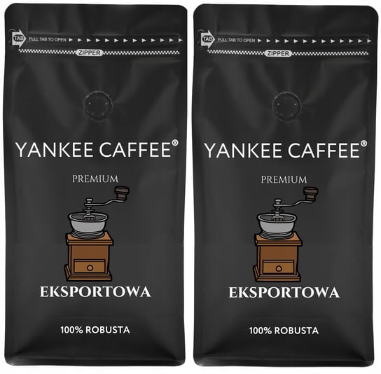 Kawa ziarnista 100% Robusta 2kg świeżo palona DARK ROAST Ciemno palona Yankee Caffee