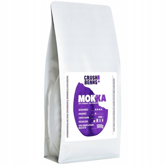 Kawa ziarnista 1kg MOKKA Crush Beans świeżo palona Kafelov