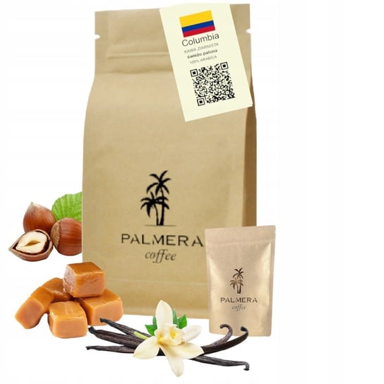 Kawa Ziarnista 1Kg Świeżo Palona 100% Arabica Columbia Palmera Coffee Eco Inna marka