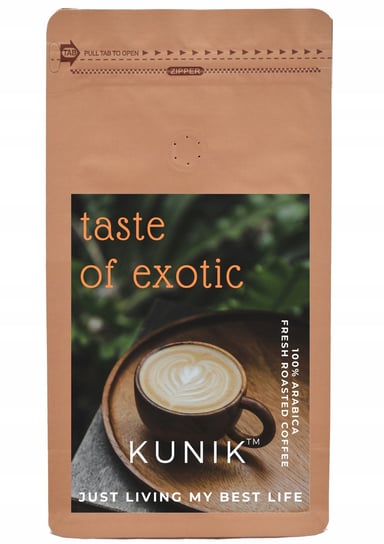 Kawa ziarnista 1kg ŚWIEŻO PALONA ARABICA KUNIK Taste of Exotic Do ekspresu Yankee Caffee