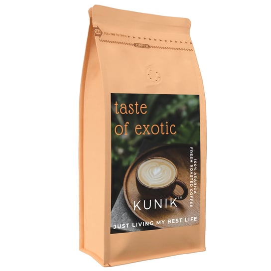 Kawa ziarnista 1kg ŚWIEŻO PALONA ARABICA KUNIK Taste of Exotic Do ekspresu Yankee Caffee