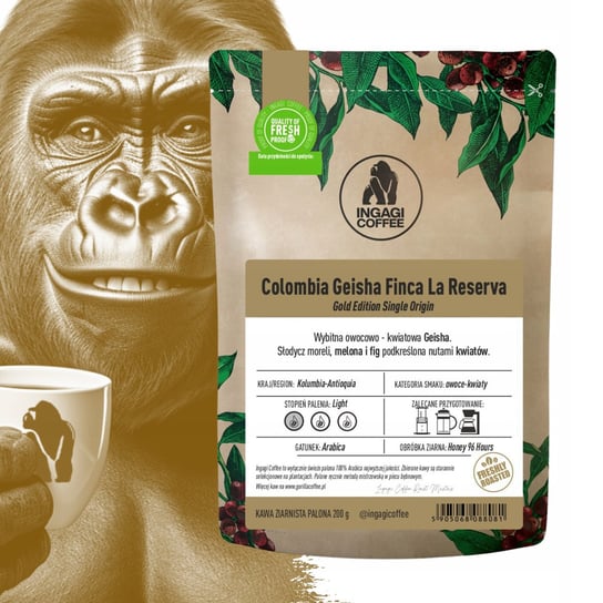Kawa ziarnista 200g Kolumbia Geisha Finca Reserva Ingagi Coffee