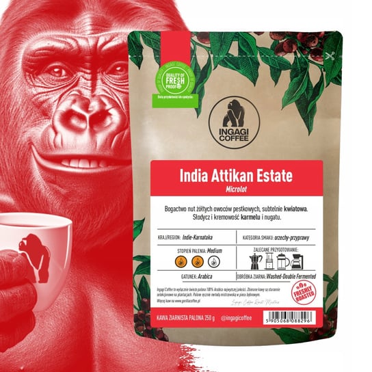 Kawa ziarnista 250g Ingagi Indie Attikan Estate Ingagi Coffee