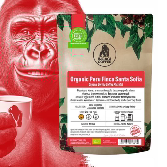 Kawa ziarnista 250g Organic Peru Finca Santa Sofia Ingagi Coffee