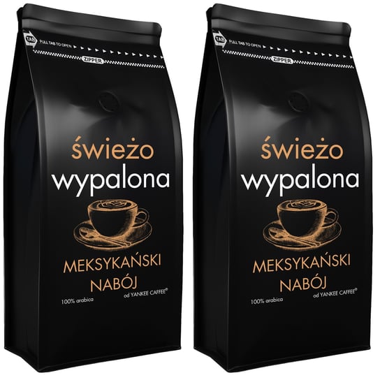 Kawa ziarnista 2kg 100% Arabica ŚWIEŻO PALONA Meksykańska (2x1kg) Yankee Caffee