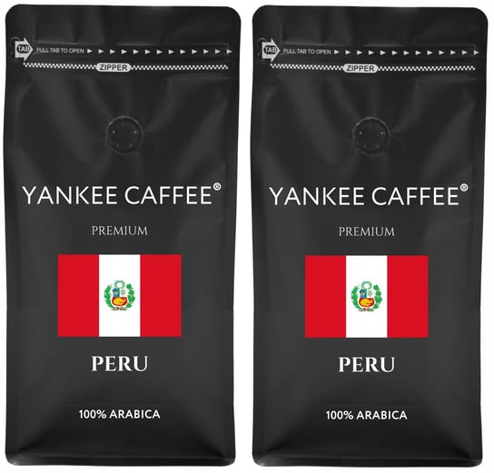 Kawa ziarnista 2kg 100% Arabica świeżo palona Peru Do ekspresu i przelewu Yankee Caffee