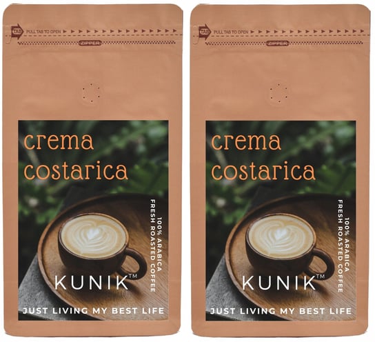 Kawa ziarnista 2kg ŚWIEŻO PALONA ARABICA Crema Costarica Kostaryka (2x1kg) Yankee Caffee