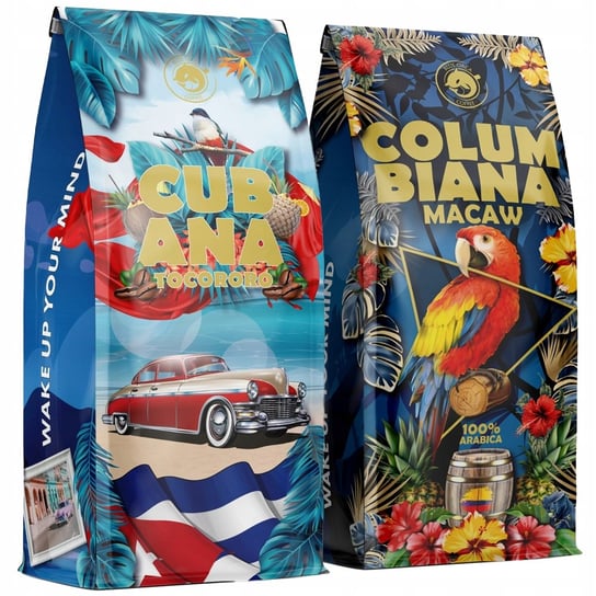 KAWA ZIARNISTA 2KG ZESTAW - ŚWIEŻO PALONA - Cubana +Macaw -Blue Orca Coffee Blue Orca Coffee